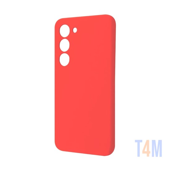 Capa de Silicone Mole para Samsung Galaxy S23 Plus Vermelho